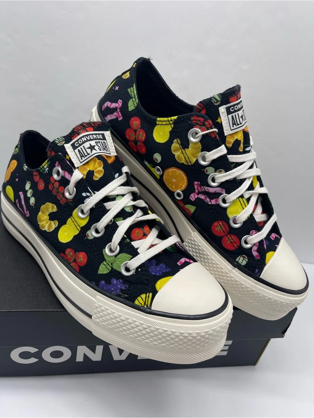 Converse A16112C CTAS LIFT OX BLACK/EGRET/BLACK Platform Sneakers - Picture 5 of 16